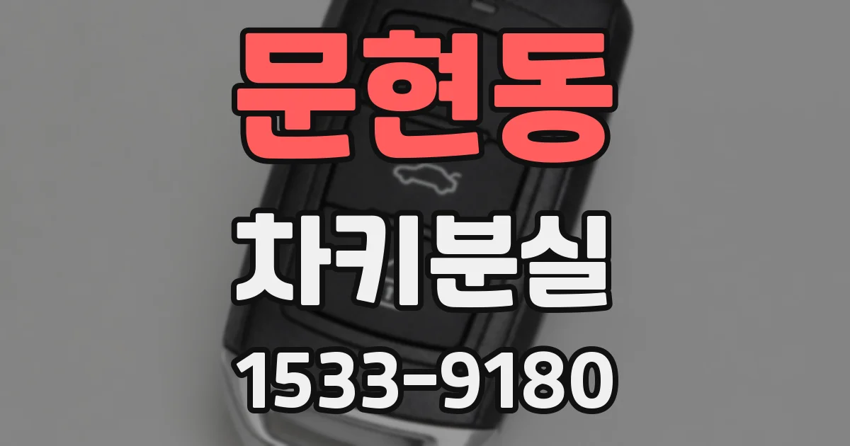 문현동 차키분실