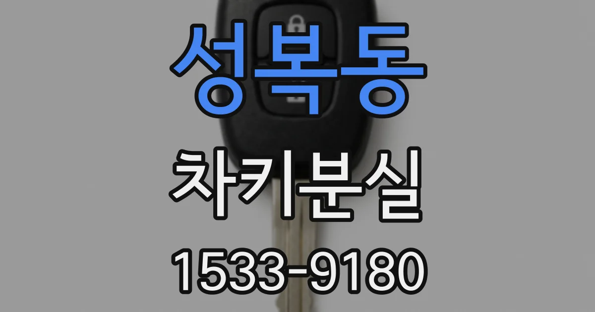 성복동 차키분실