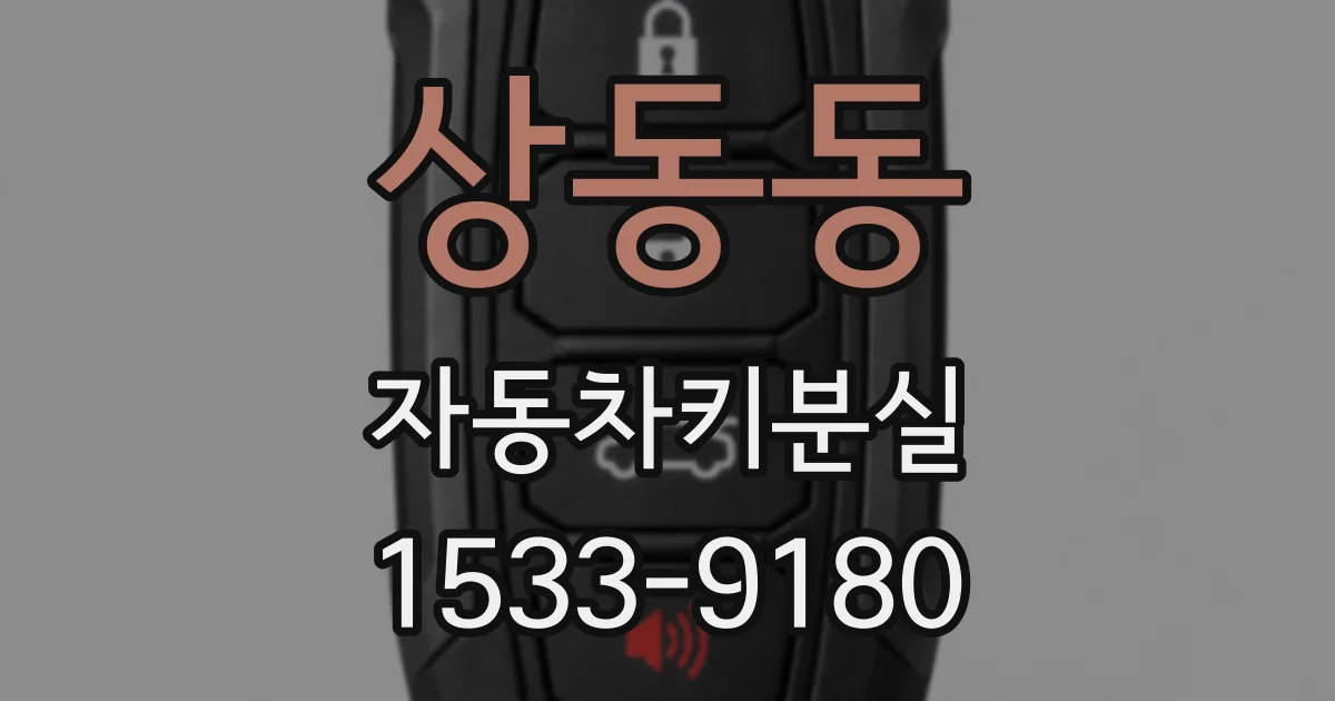 상동동 자동차키분실