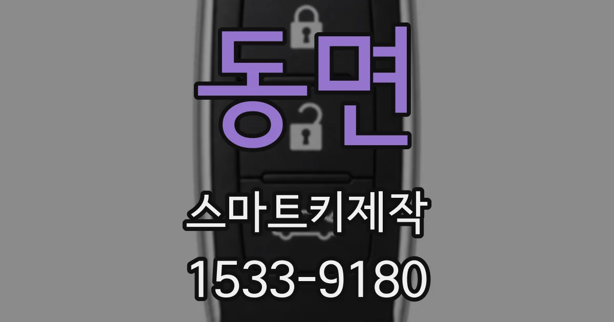 동면 스마트키제작