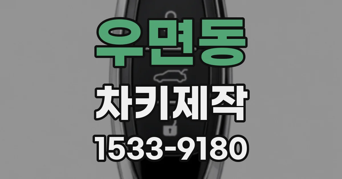 우면동 차키제작