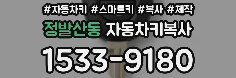 정발산동 자동차키복사