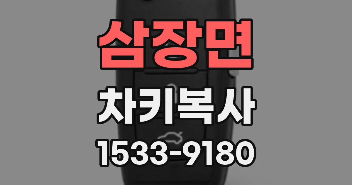 삼장면 차키복사