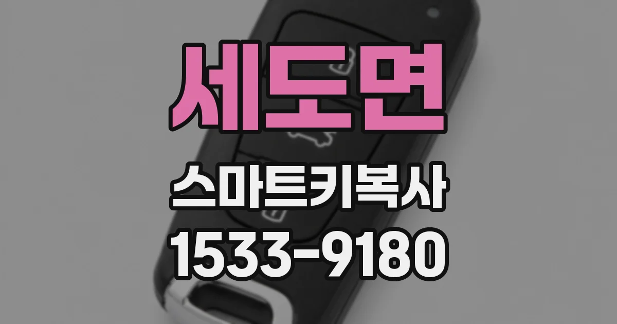 세도면 스마트키복사
