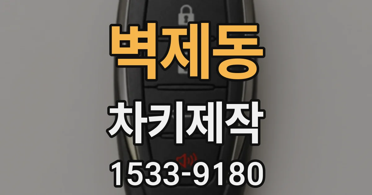 벽제동 차키제작