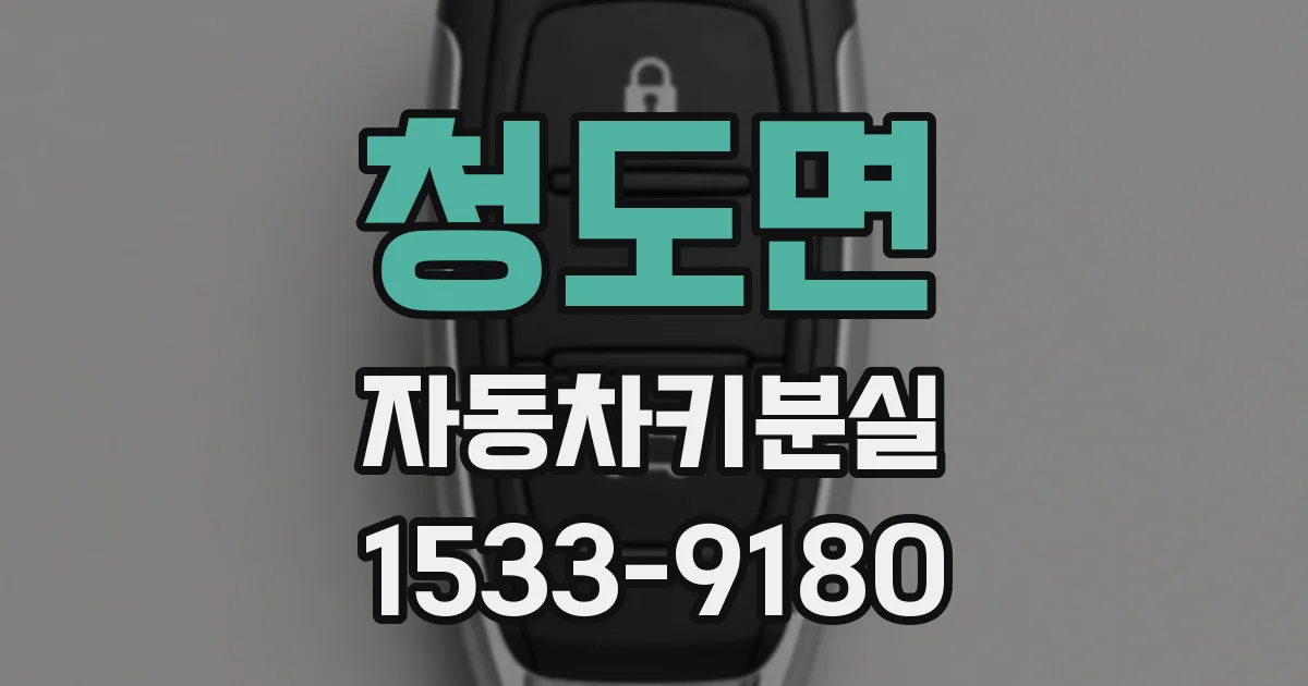 청도면 자동차키분실