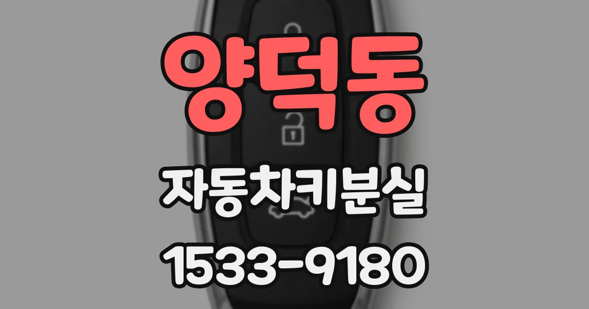 양덕동 자동차키분실