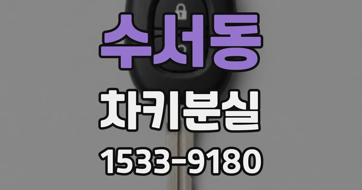 수서동 차키분실