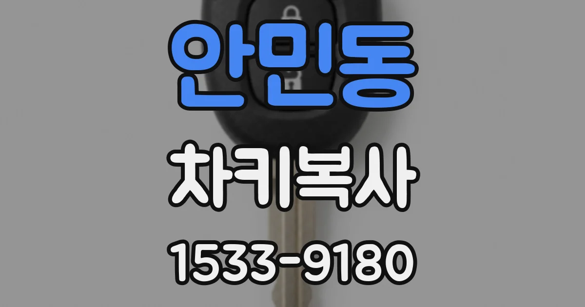 안민동 차키복사