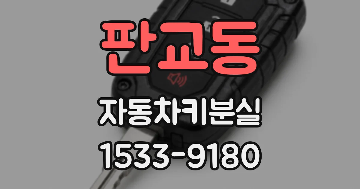 판교동 자동차키분실