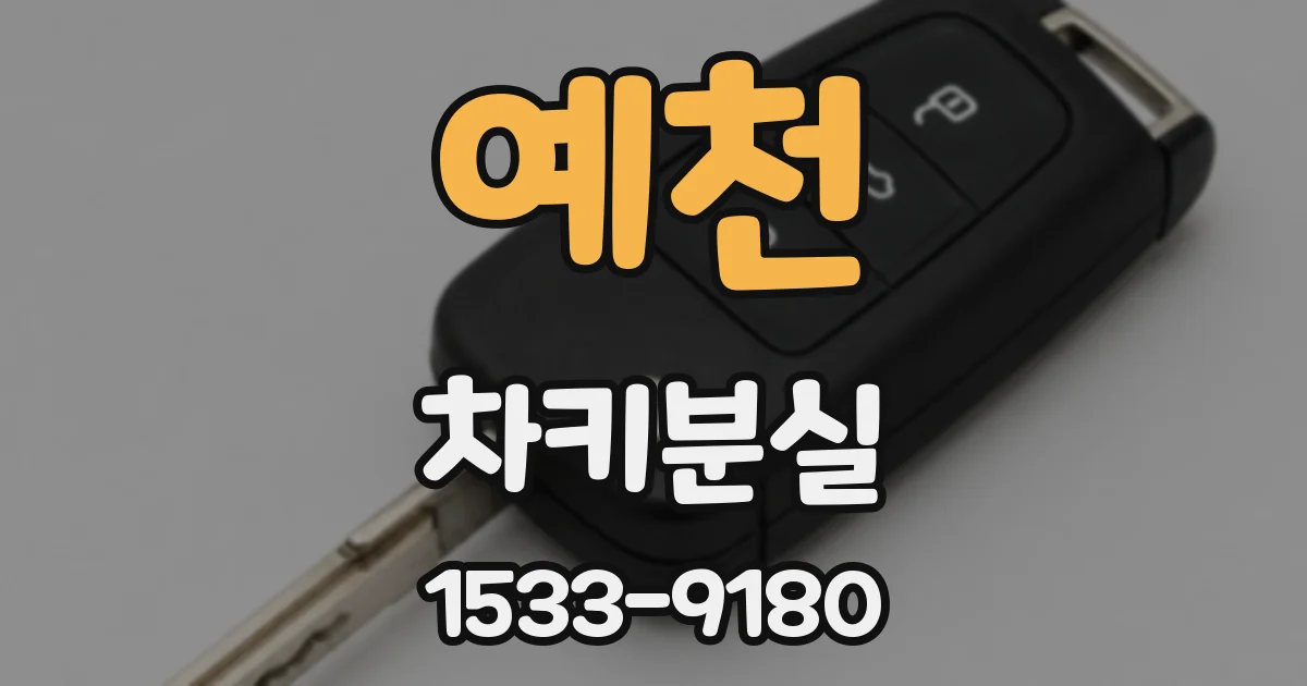 예천 차키분실