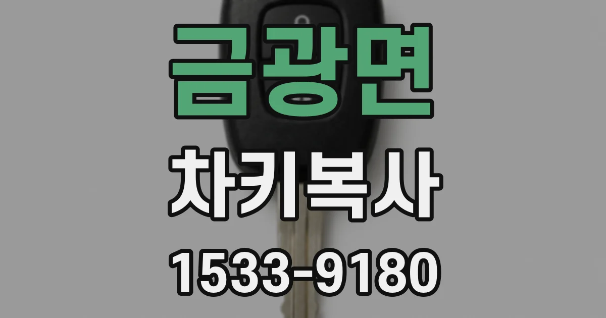 금광면 차키복사