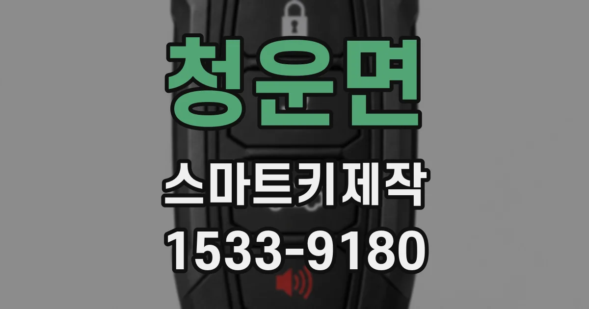 청운면 스마트키제작