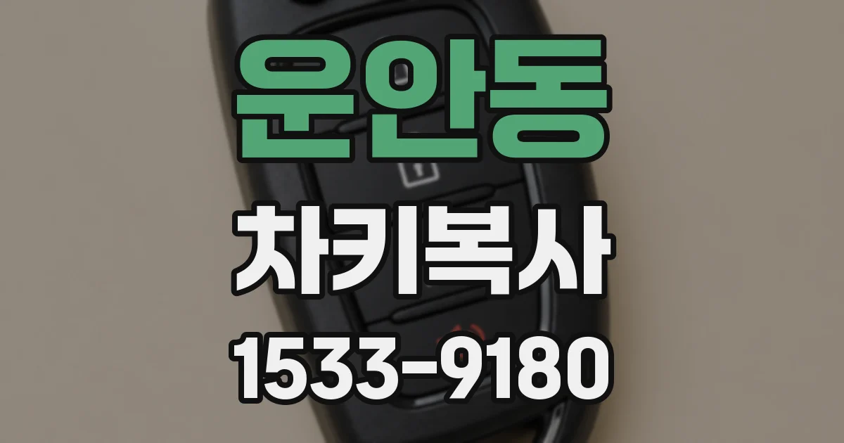 운안동 차키복사