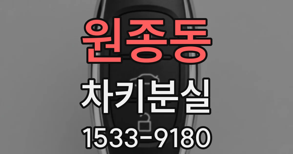 원종동 차키분실