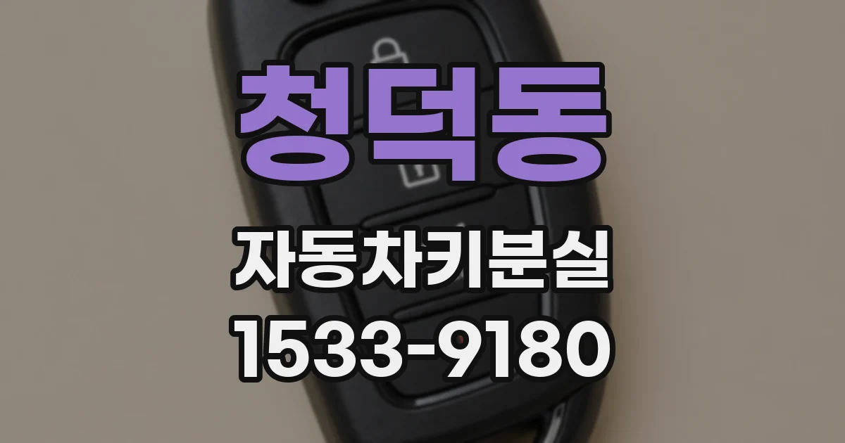 청덕동 자동차키분실