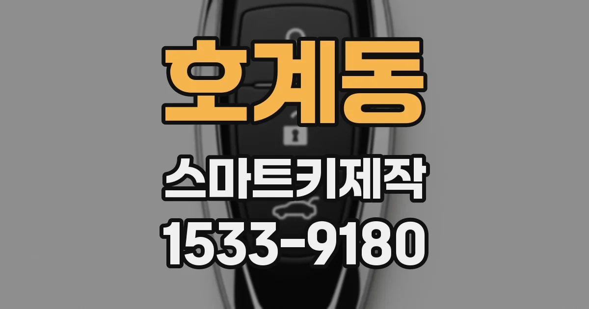 호계동 스마트키제작