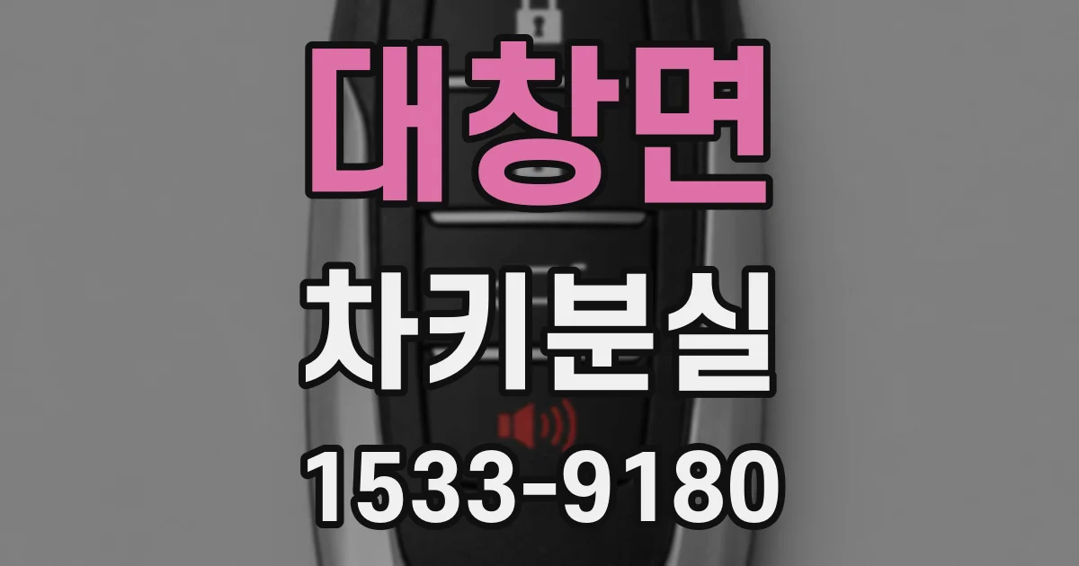 대창면 차키분실