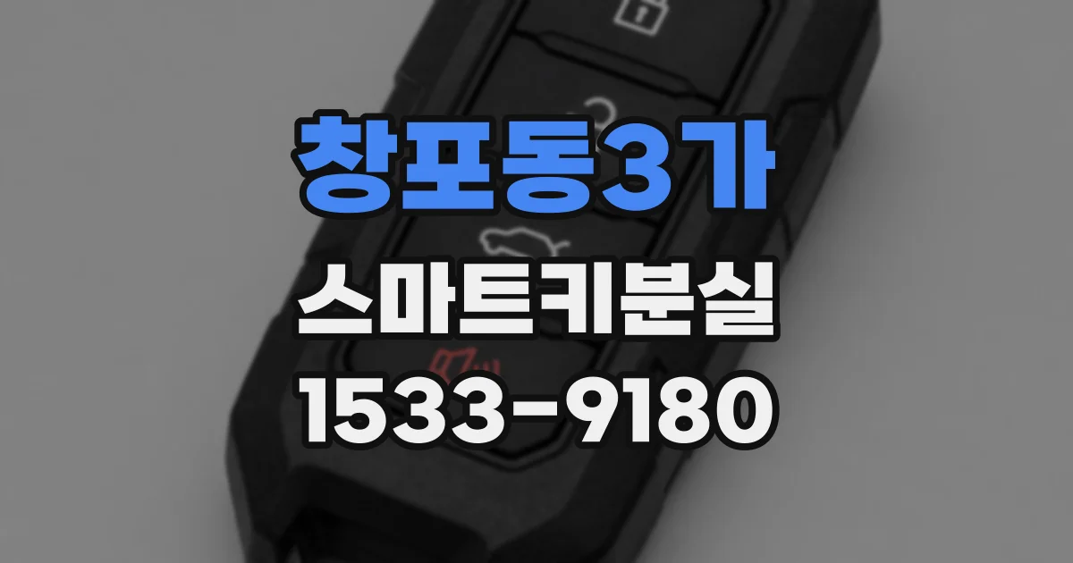 창포동3가 스마트키분실