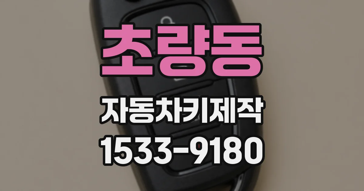 초량동 자동차키제작