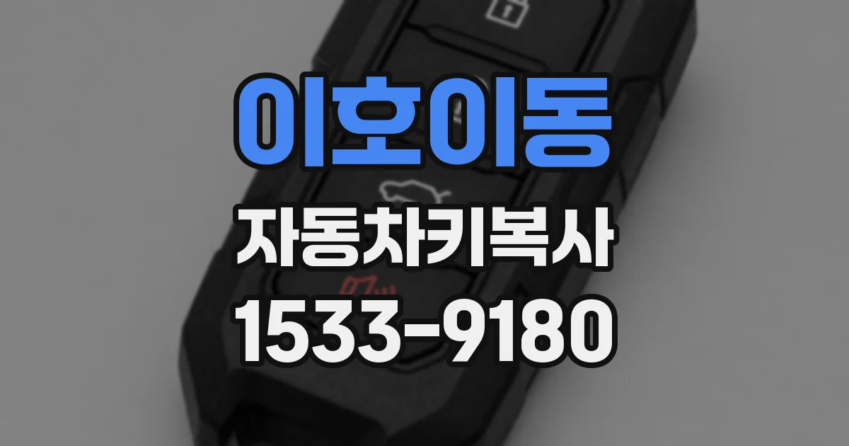 이호이동 자동차키복사
