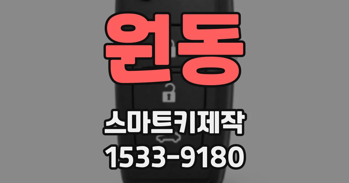 원동 스마트키제작