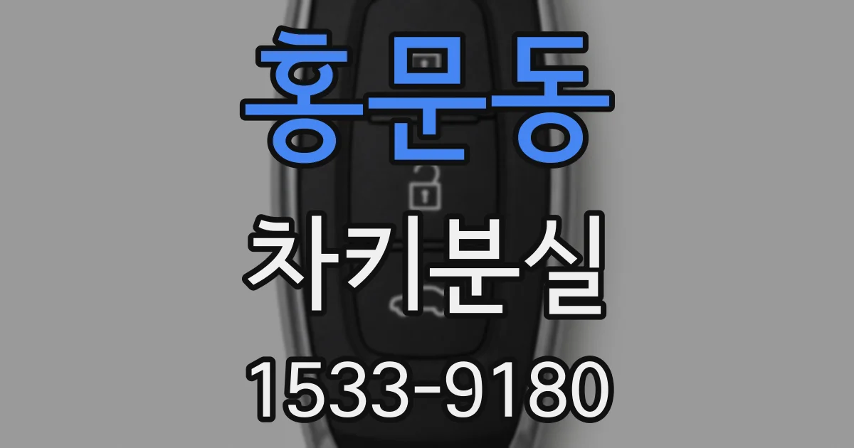 홍문동 차키분실