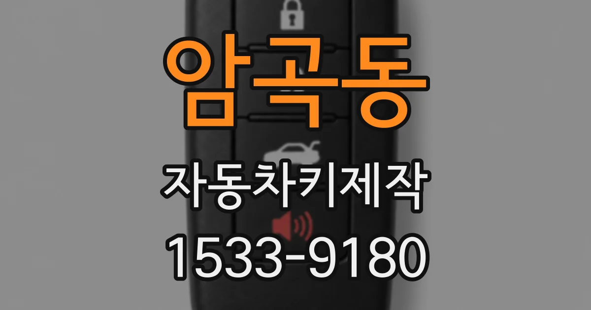 암곡동 자동차키제작