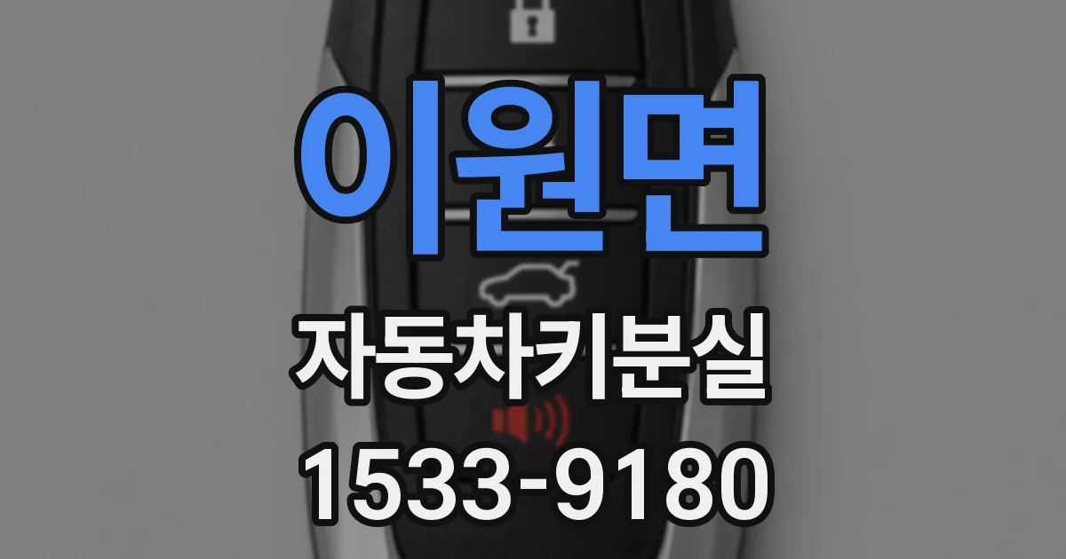 이원면 자동차키분실