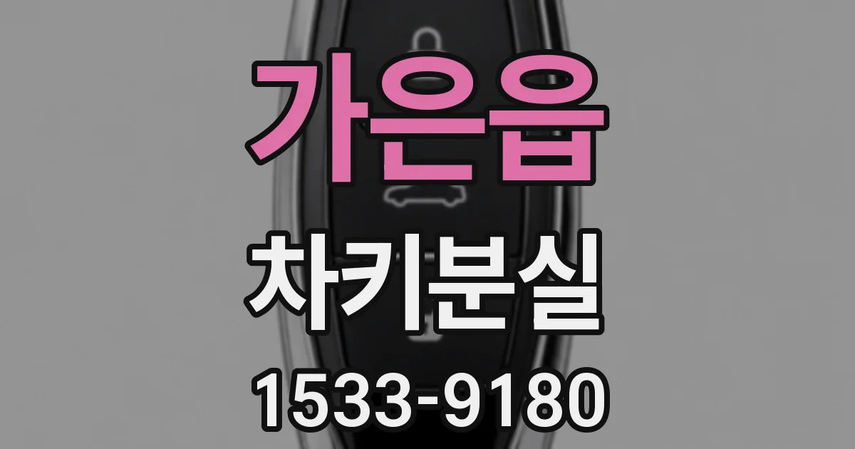 가은읍 차키분실