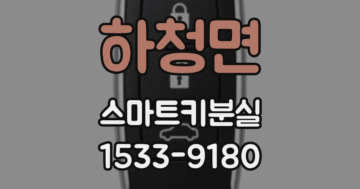 하청면 스마트키분실