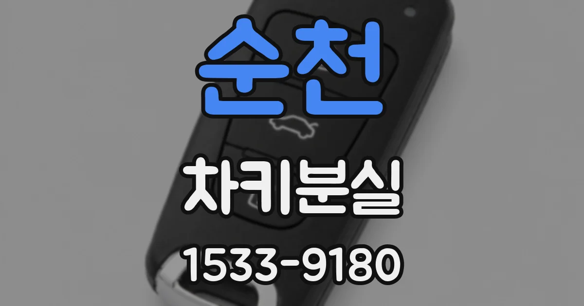 순천 차키분실