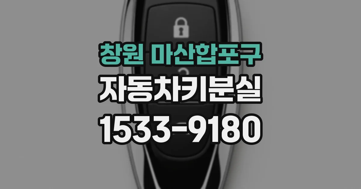 창원 마산합포구 자동차키분실