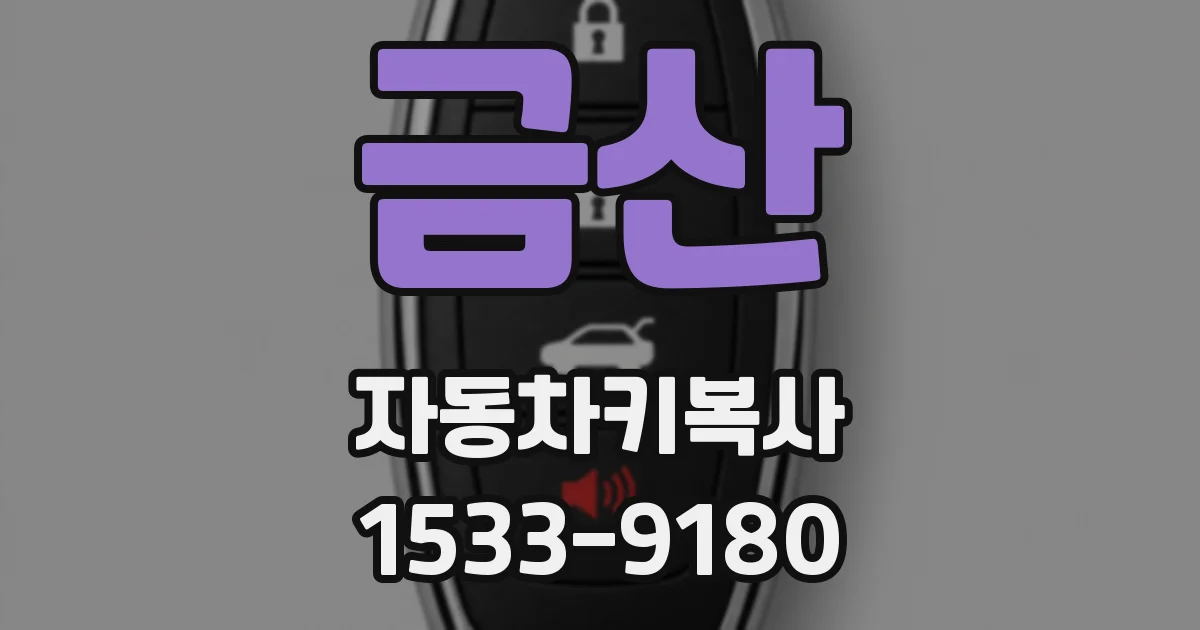 금산 자동차키복사