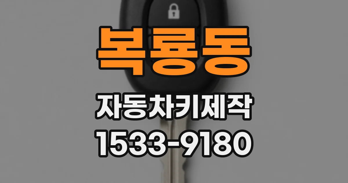 복룡동 자동차키제작