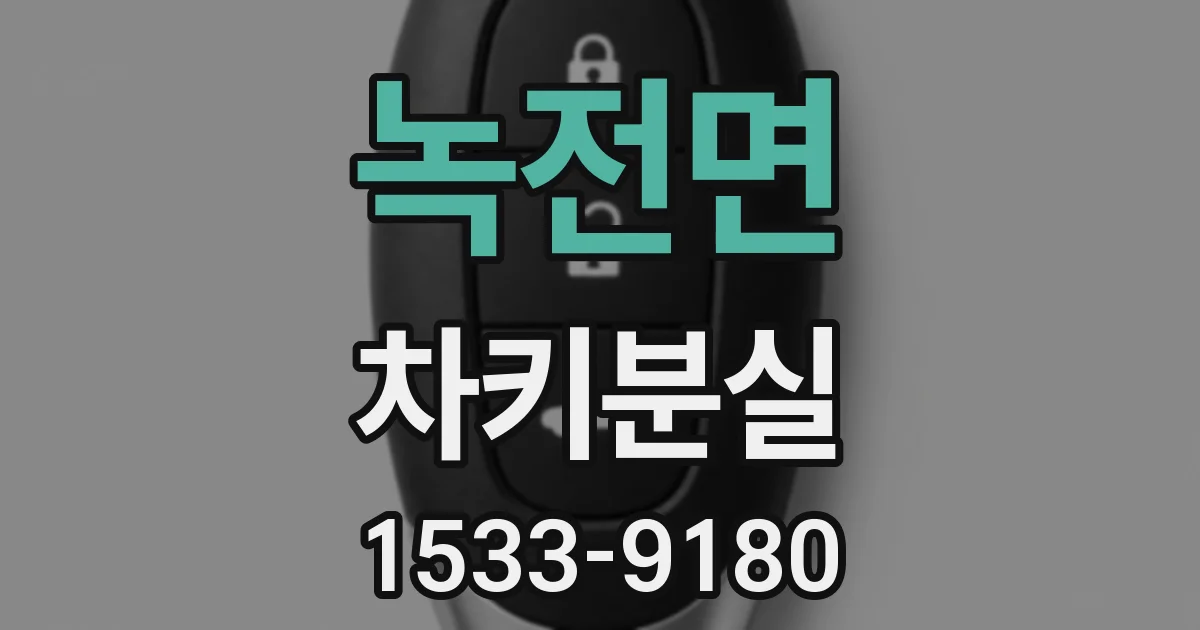 녹전면 차키분실