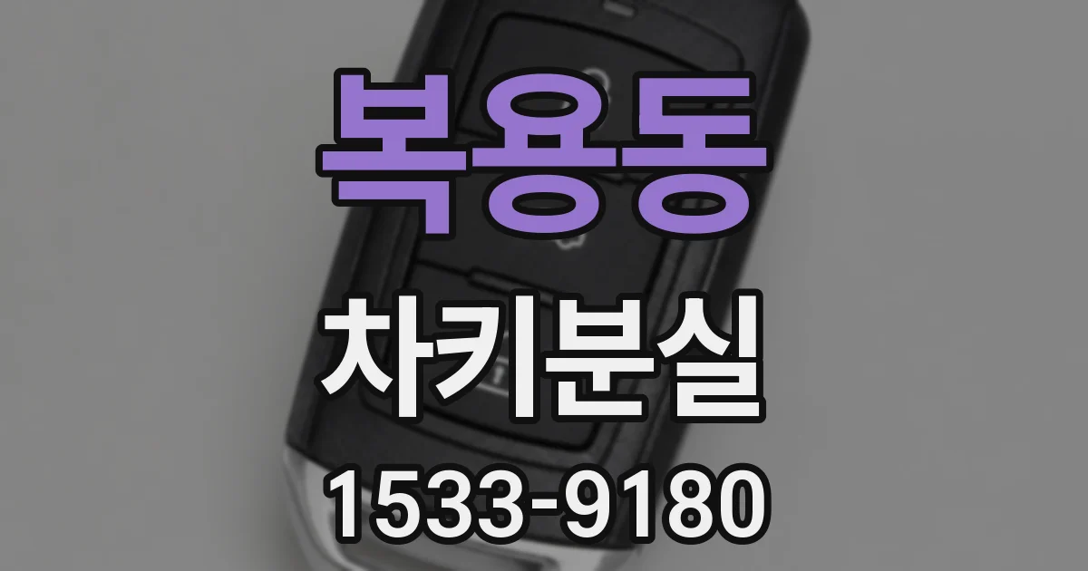 복용동 차키분실