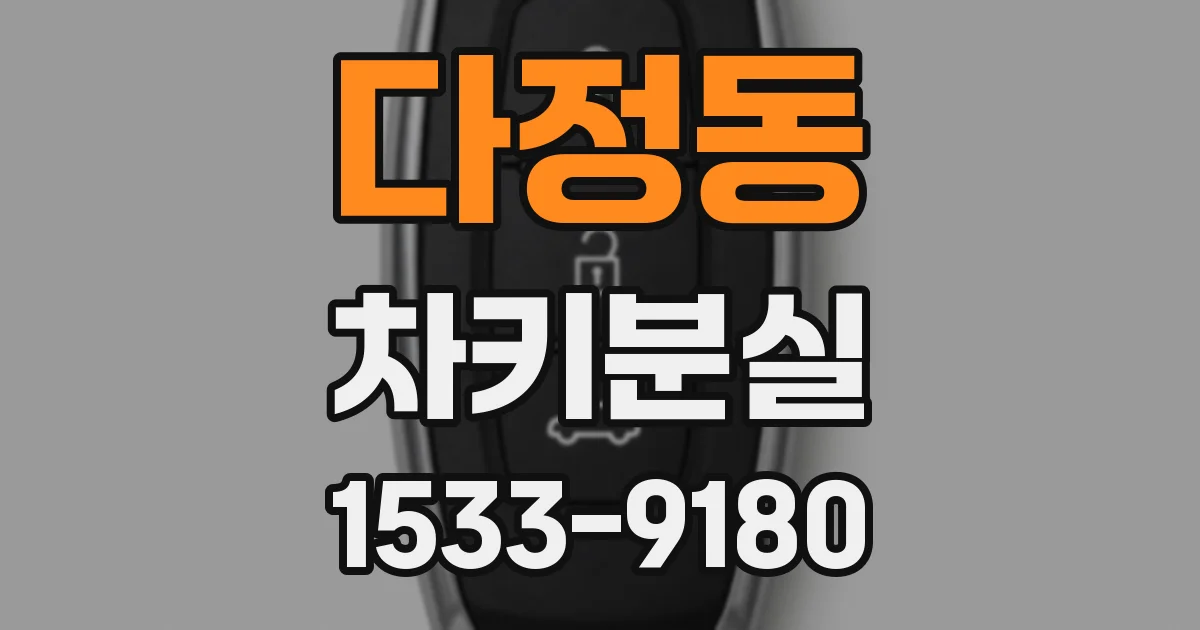 다정동 차키분실