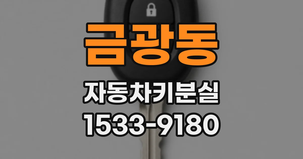 금광동 자동차키분실