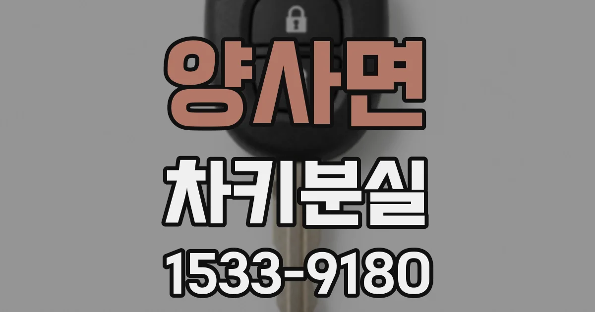 양사면 차키분실