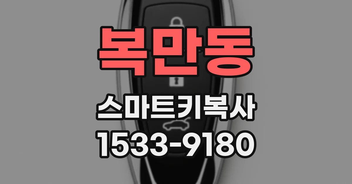 복만동 스마트키복사