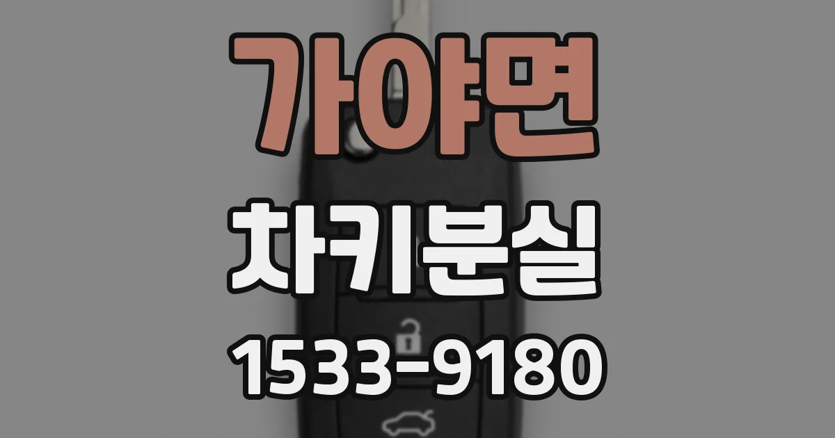 가야면 차키분실