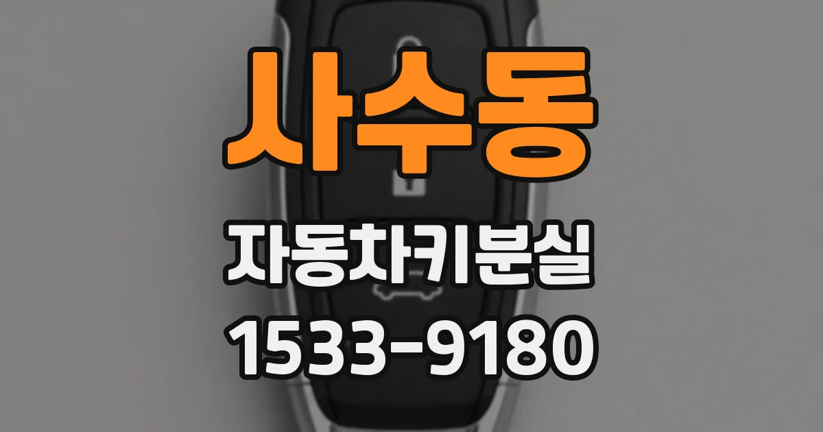 사수동 자동차키분실