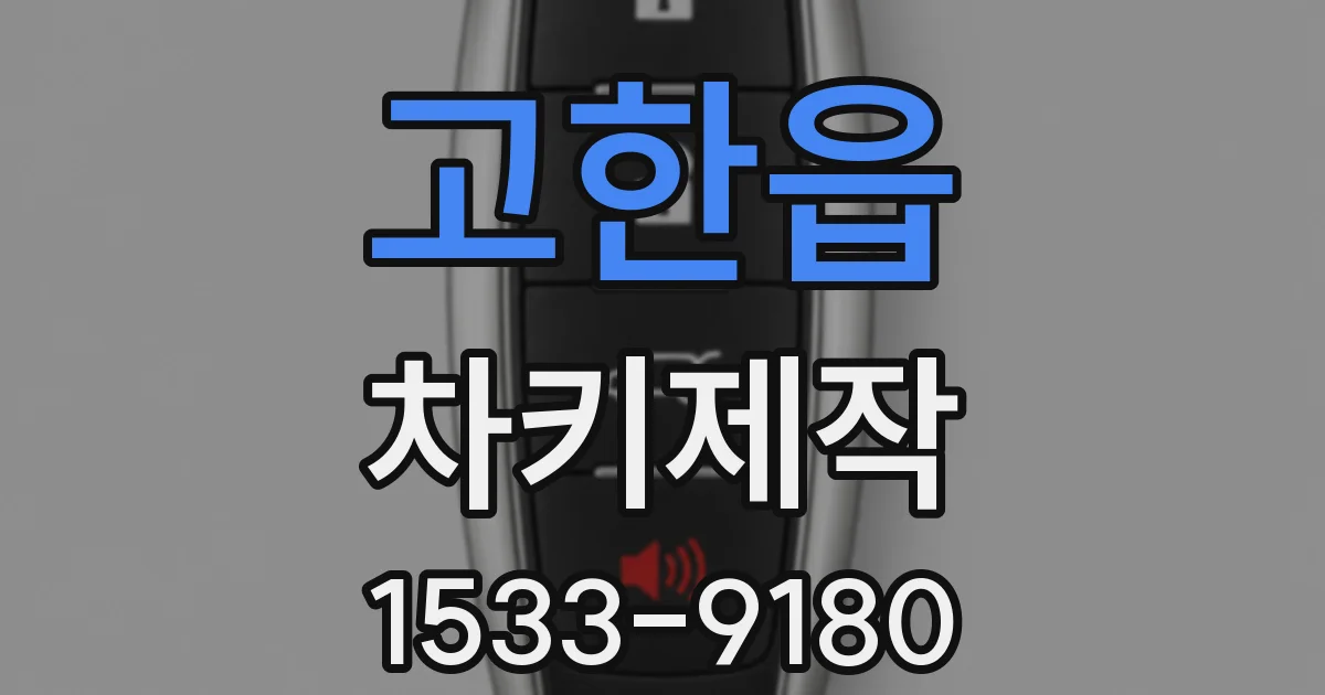 고한읍 차키제작