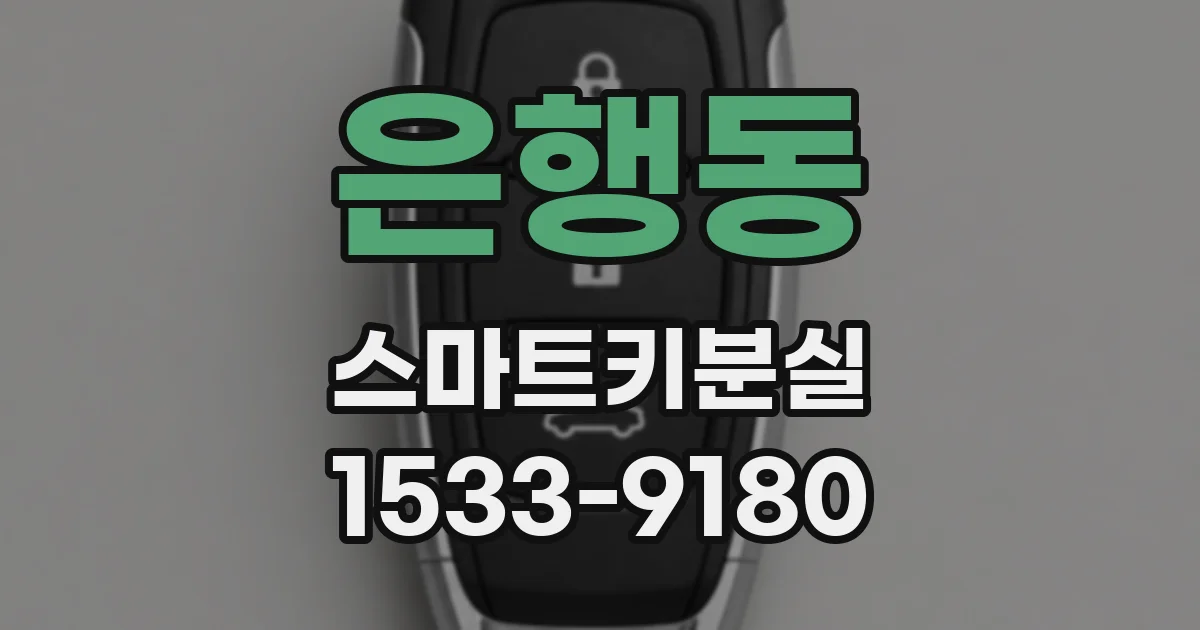 은행동 스마트키분실