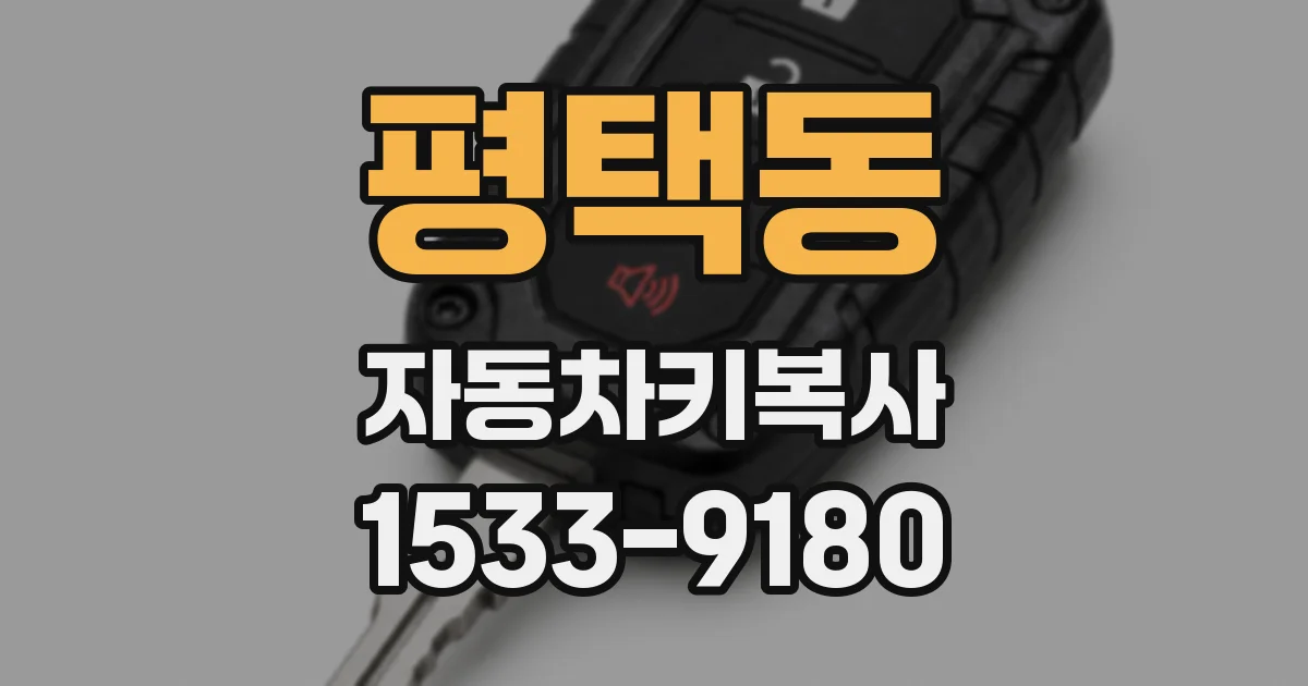 평택동 자동차키복사