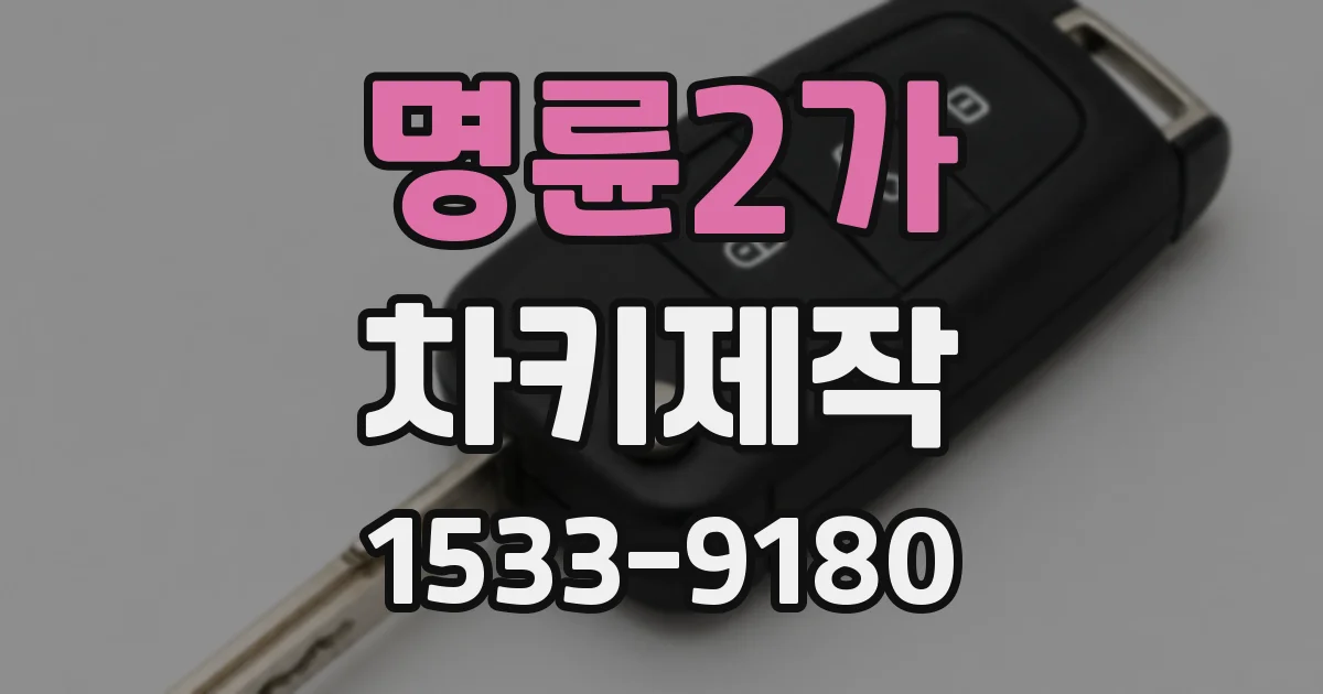 명륜2가 차키제작