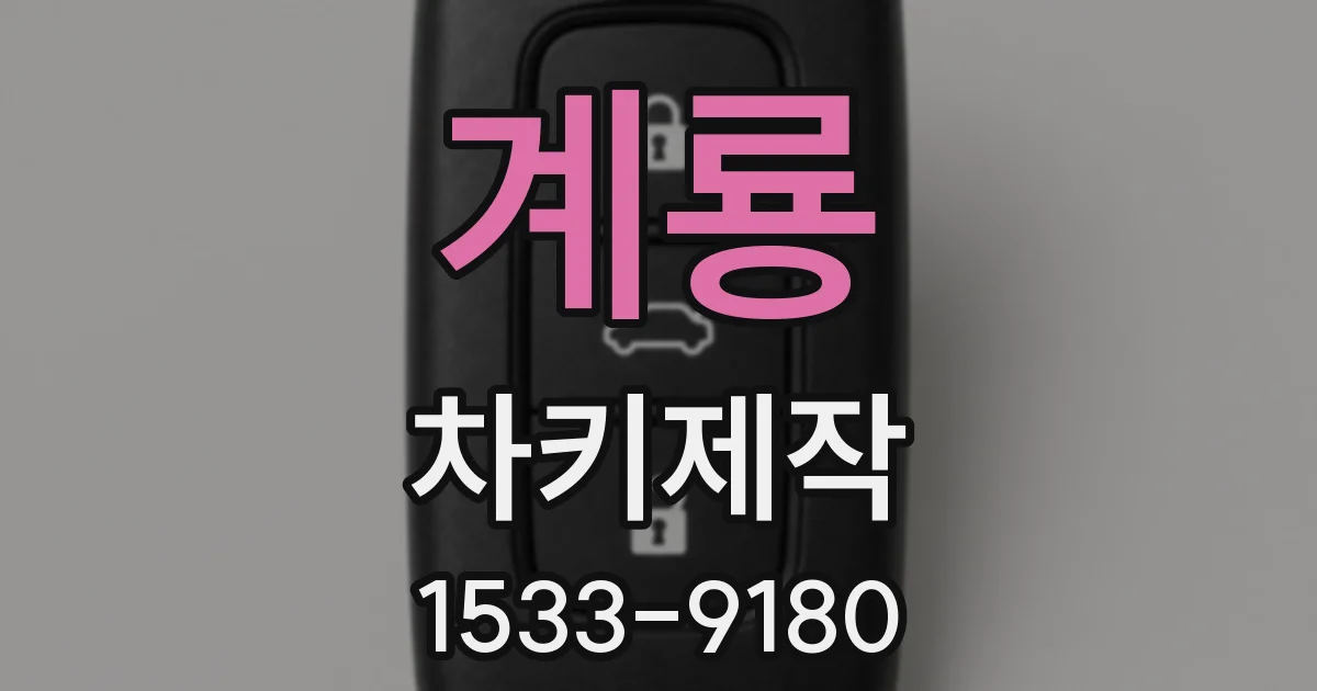 계룡 차키제작