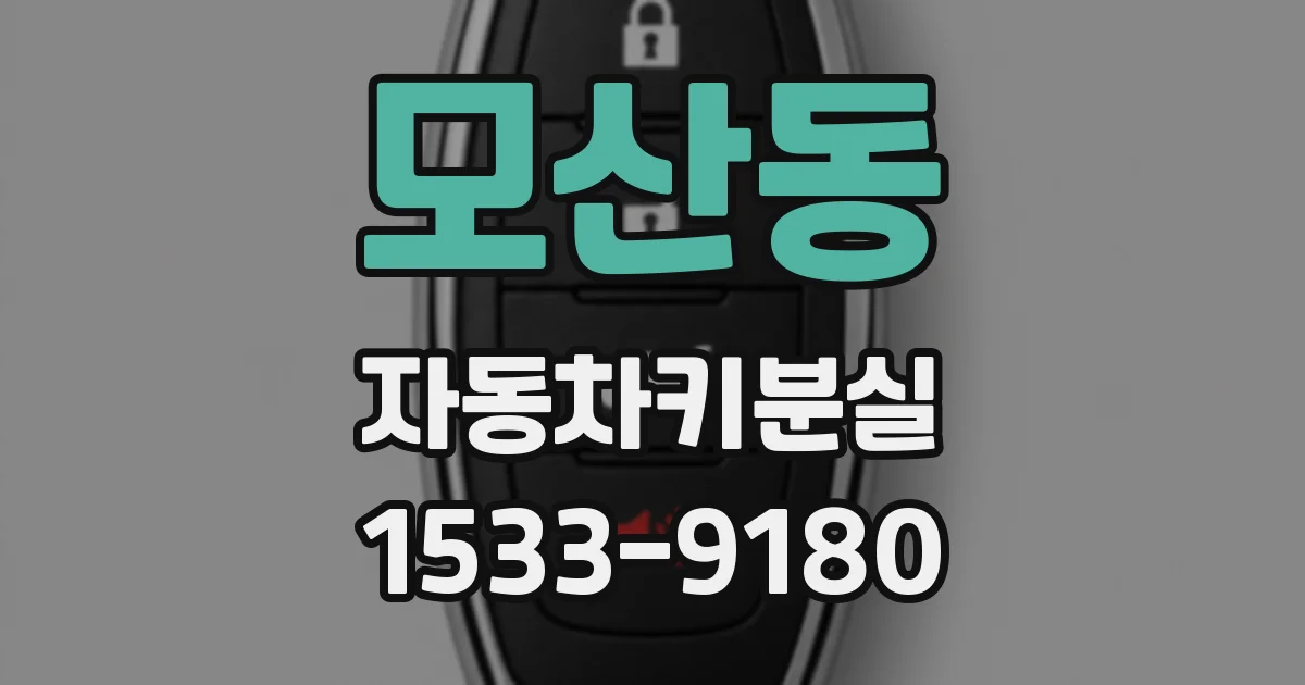 모산동 자동차키분실