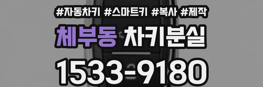 체부동 차키분실